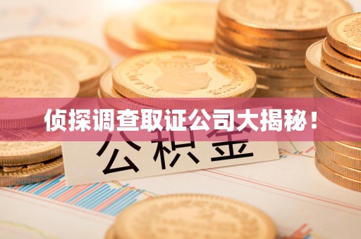 金门侦探调查取证公司大揭秘！