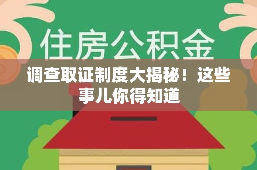 金门调查取证制度大揭秘！这些事儿你得知道