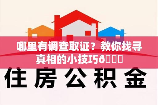 金门哪里有调查取证？教你找寻真相的小技巧😎