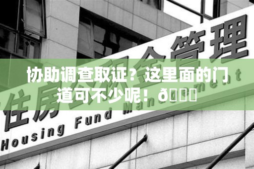 金门协助调查取证？这里面的门道可不少呢！😎
