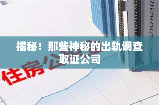 金门揭秘！那些神秘的出轨调查取证公司