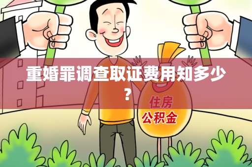 金门重婚罪调查取证费用知多少？
